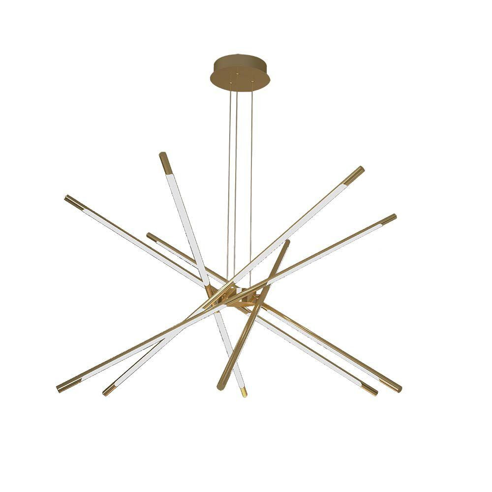 Designer függeszték, 42w, 3000K, meleg fehér, 4480lm, arany, CRI>80, dimmelhető, V-TAC, 15343