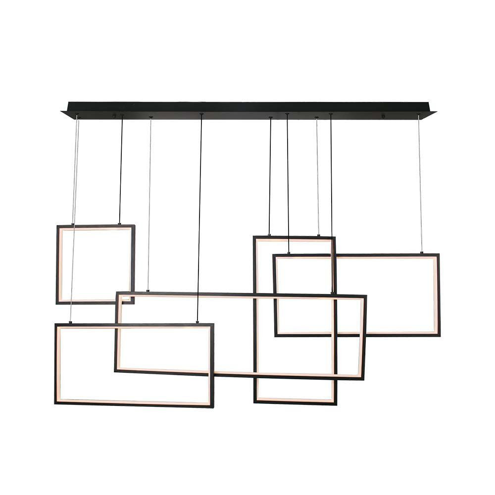 Designer függeszték, 45w, 3000K, meleg fehér, 4800lm, fekete, CRI>80, dimmelhető, V-TAC, 15344