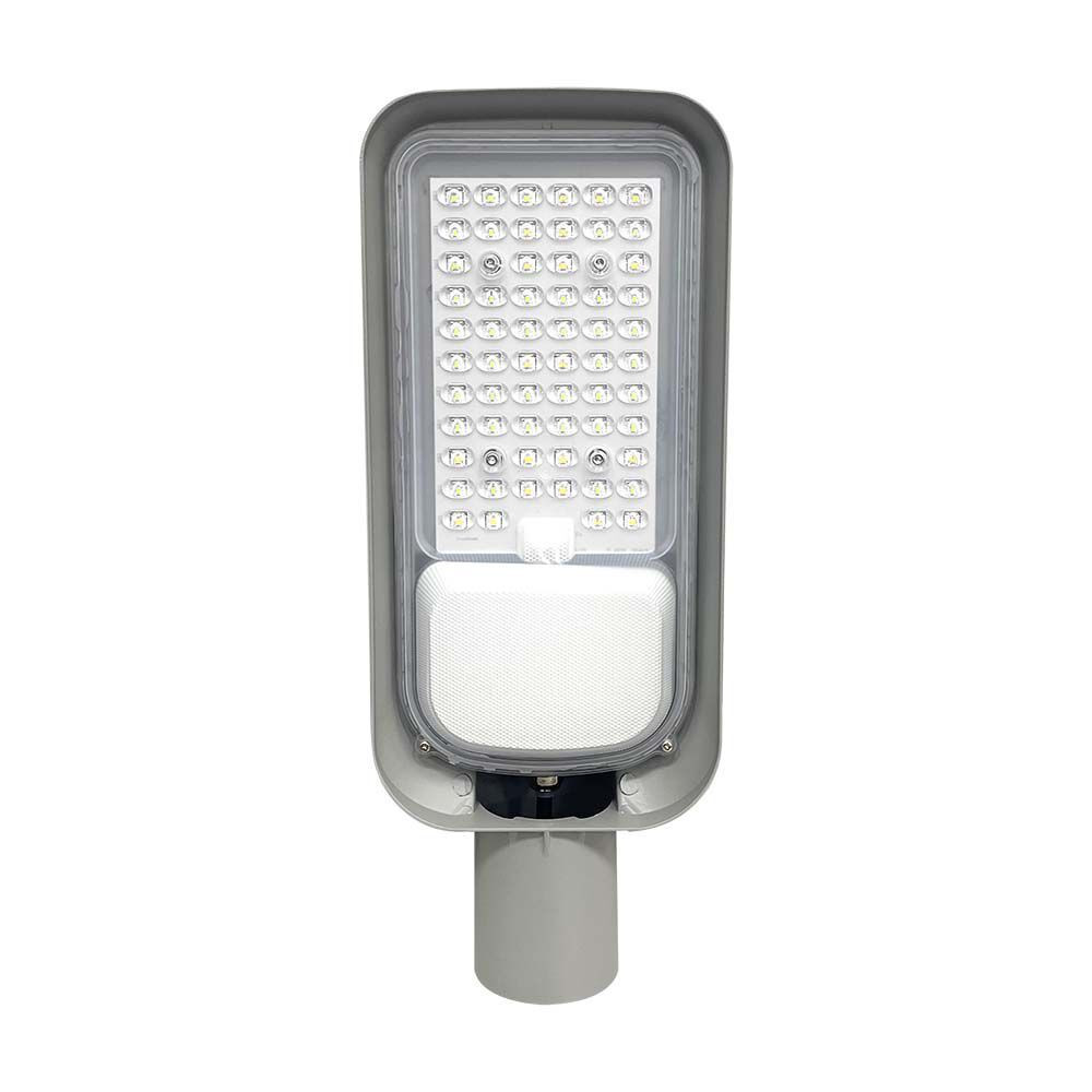LED Vékony utcai lámpa, 50w, 6500K, hideg fehér, 4270lm, 115°, fekete, CRI>70, IP65, V-TAC, 7889