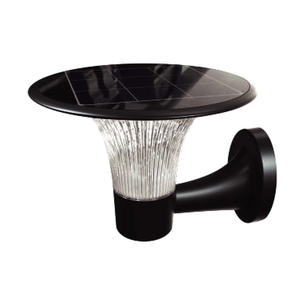 Szolár LED fali lámpa mozgásérzékelővel, 15w, 6000K, hideg fehér, 1900lm, fekete, IP65, V-TAC, 23004