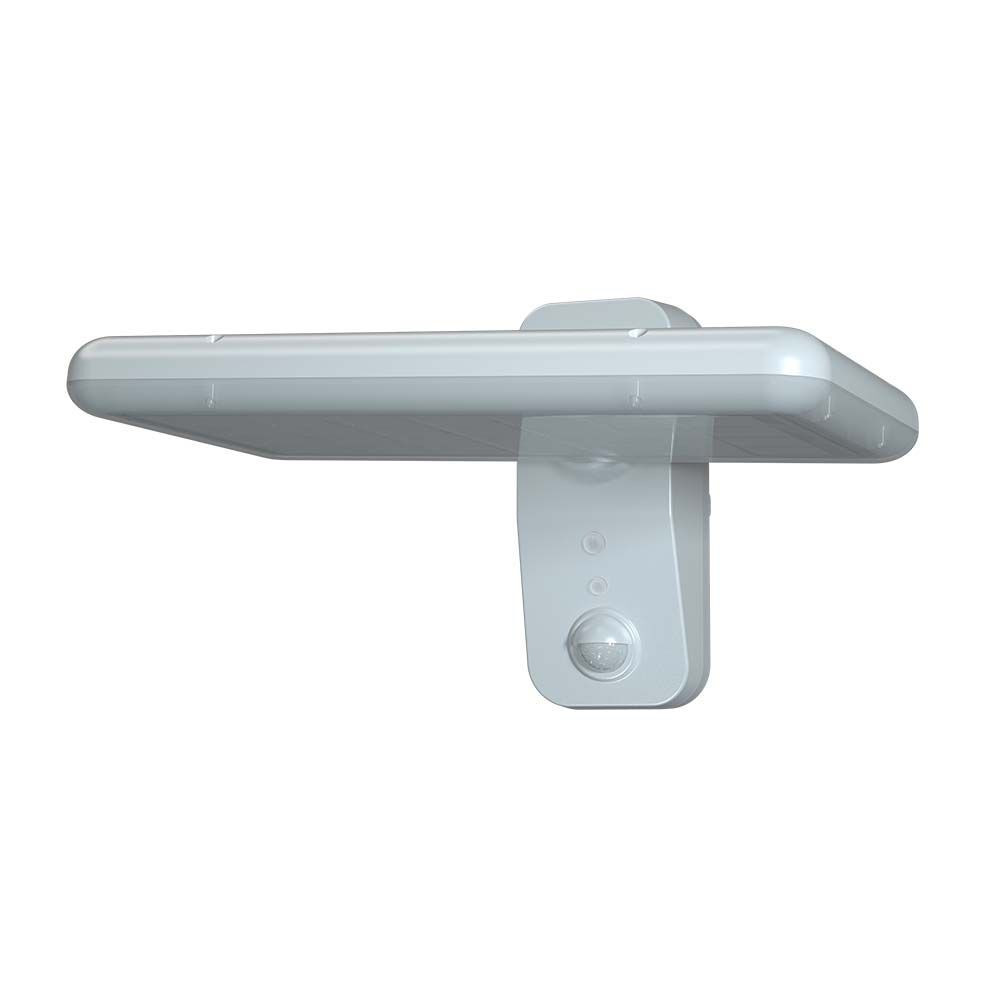 Szolár LED fali lámpa mozgásérzékelővel, 15w, 6000K, hideg fehér, 2000lm, 95°x85°, fehér, IP65, V-TAC, 10316