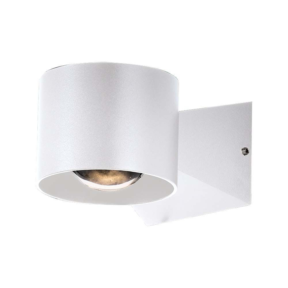LED fali lámpa kétirányú kerek IP65, 5w, 4000K, természetes fehér, 500lm, 90°, fehér, CRI>80, V-TAC, 10444
