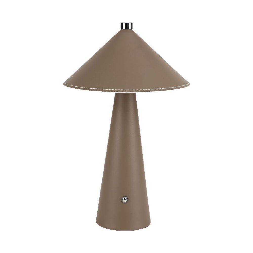 Újratölthető asztali design lámpa, 3w, CCT, 240lm, 100°, barna, CRI>80, dimmelhető, V-TAC, 23416