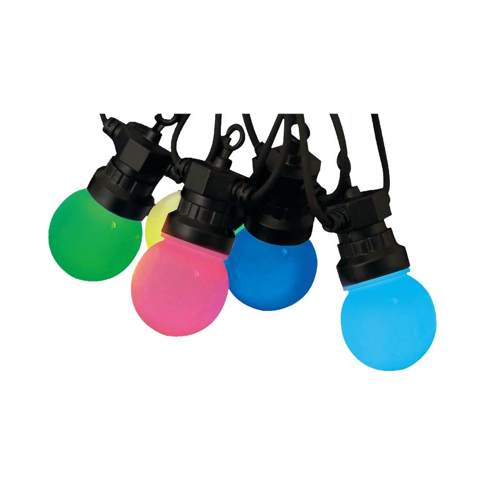 LED fényfüzér távirányítós, 7,5w, RGB, 30lm, 270°, IP44, V-TAC, 23159