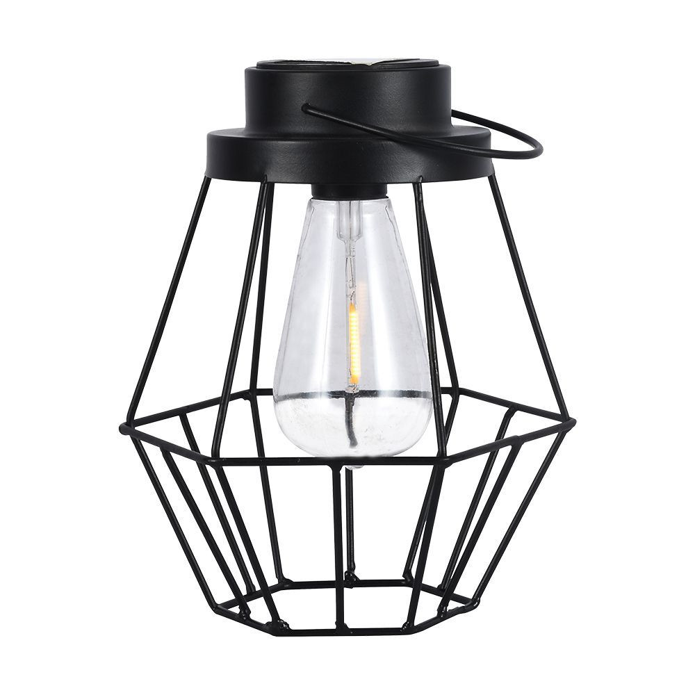 Design napelemes kerti lámpa, 2700K, meleg fehér, 8lm, fekete, V-TAC, 23386