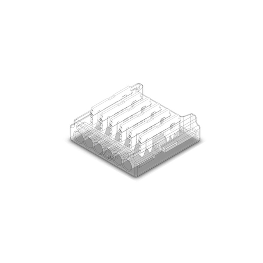 6 tűs csatlakozószalag rögzítése vezetékhez 12 mm-es smd-hez, LED szalaghoz SMD 12 mm, Optonica, 6576