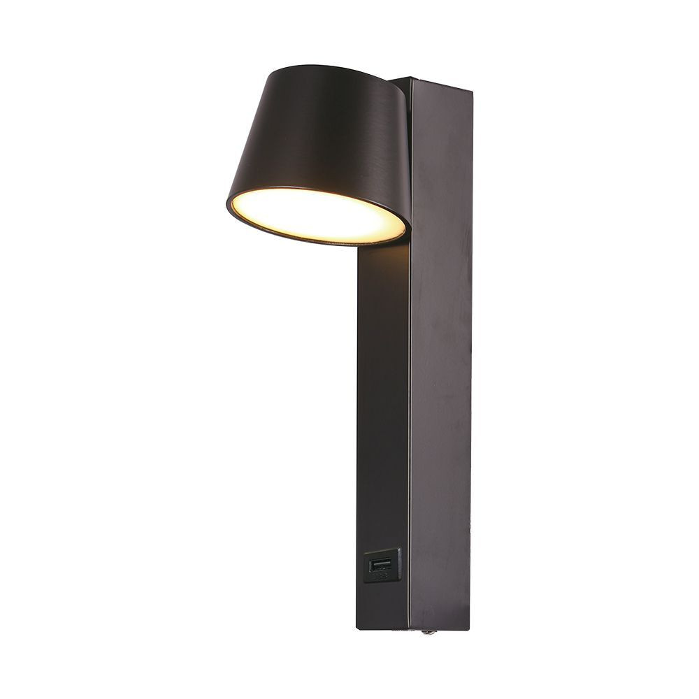LED fali lámpa forgatható, 8w, 3000K, meleg fehér, 900lm, 120°, fekete, CRI>80, V-TAC, 23406
