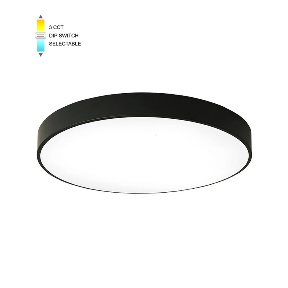 LED kerek mennyezeti lámpa FINESSE R1-45 45W állítható színhőmérséklet (3xCCT) Φ500x50mm fekete 2026120 VITO