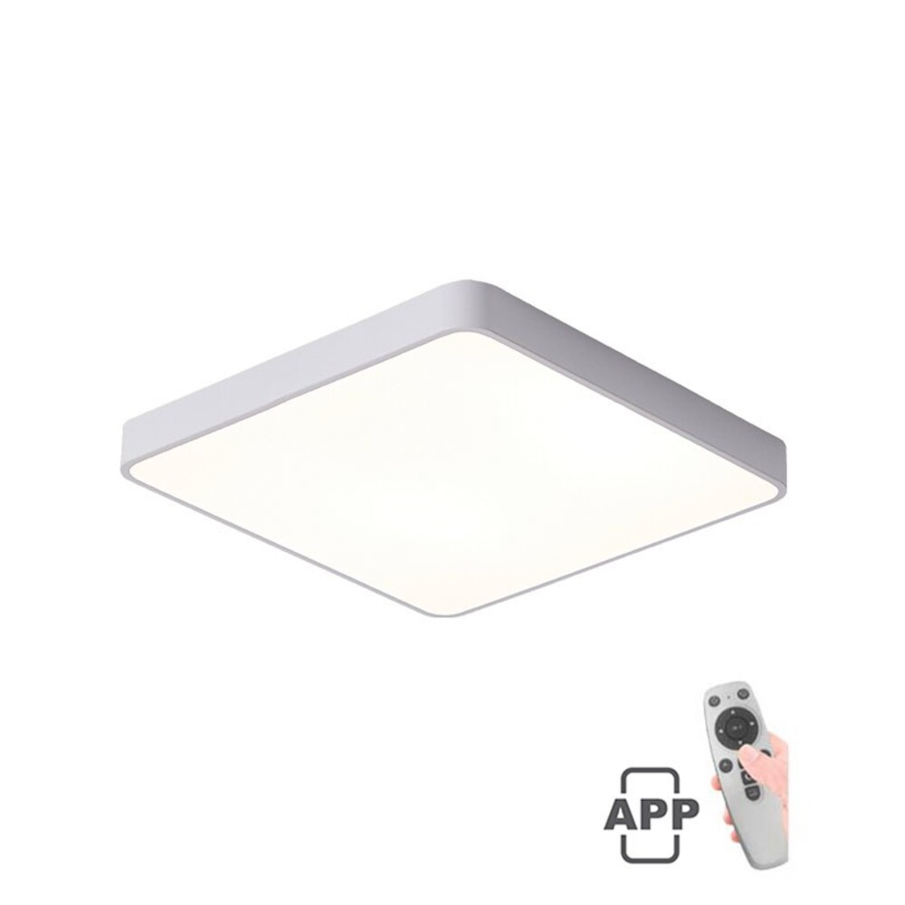 LED mennyezeti négyzet alakú lámpatest FINESSE S1-60 600x600xH50 60W dimmelhető+mobil fehér 2026170 VITO, opcionális függesztő szett 2026410