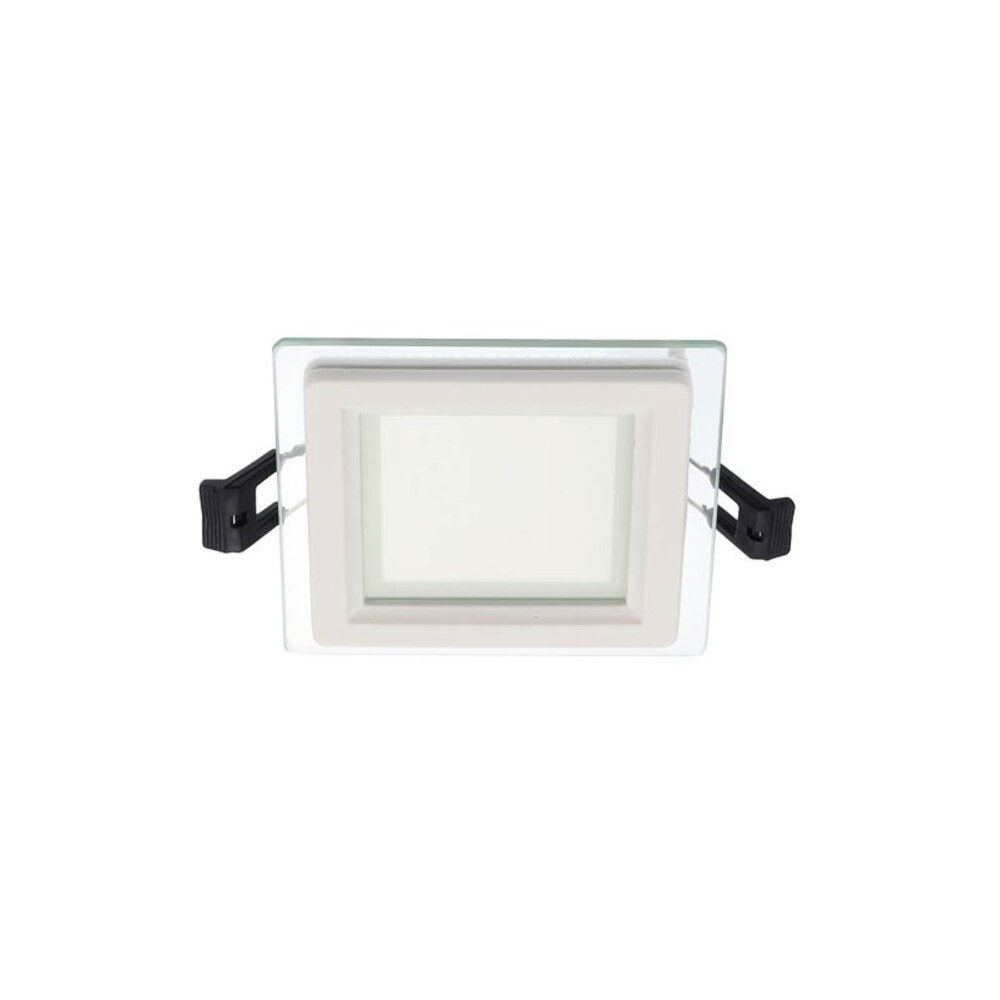 LED panel, négyzet alakú, süllyeszthető, üveg, LENA-SG 100x100x40mm 6W 600lm 6000K (hideg fehér) 2023510 VITO