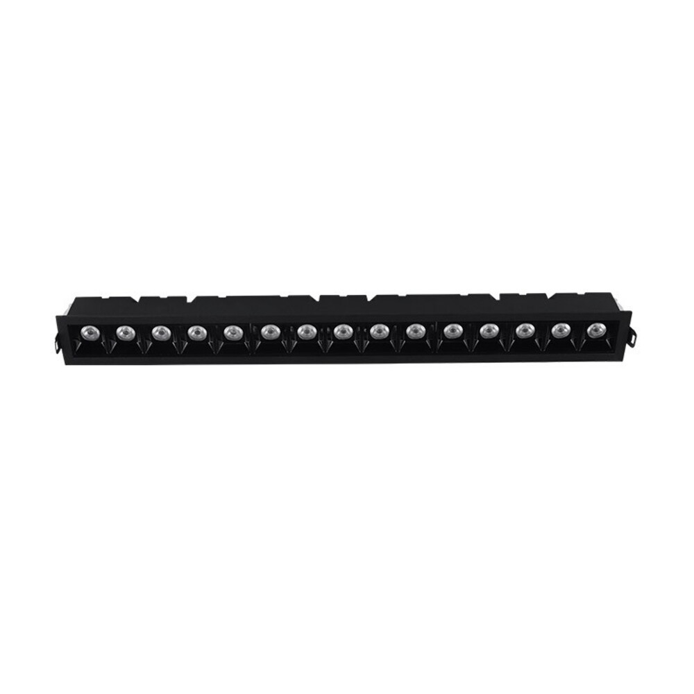 Süllyesztett LED spot lámpatest ICECUBE-30 30W 2820lm 3000K (meleg fehér) 415x45mm fekete 2102980 VITO