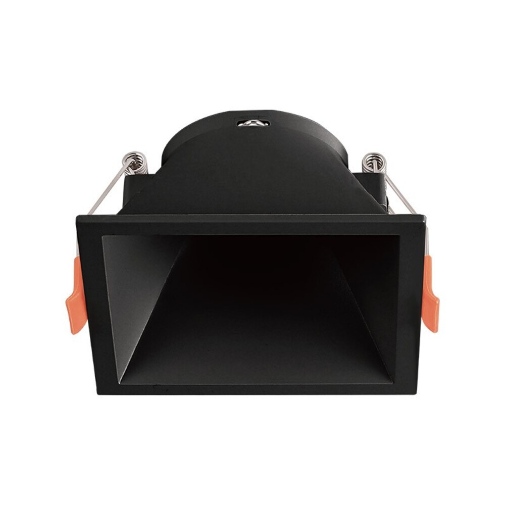 PLASY-S GU10 Φ83x83mm fekete 220V szögletes fix spot lámpatest 2027000 VITO