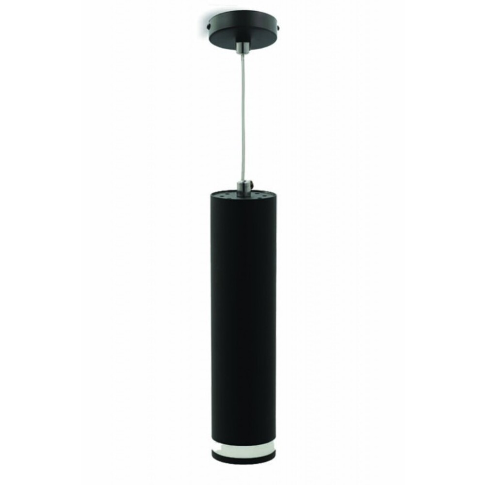 Függesztett spot lámpa GU10 monofázisú sínhez fekete átlátszó gyűrűvel LUMO P Φ55x200mm 2102300 VITO