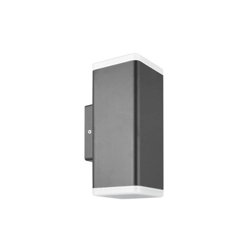 LED kültéri fali lámpa ADRIA SQL2 8W 480lm 4000K (természetes fehér) IP65 76x200x99mm fel-le világító antracit 3230580 VITO