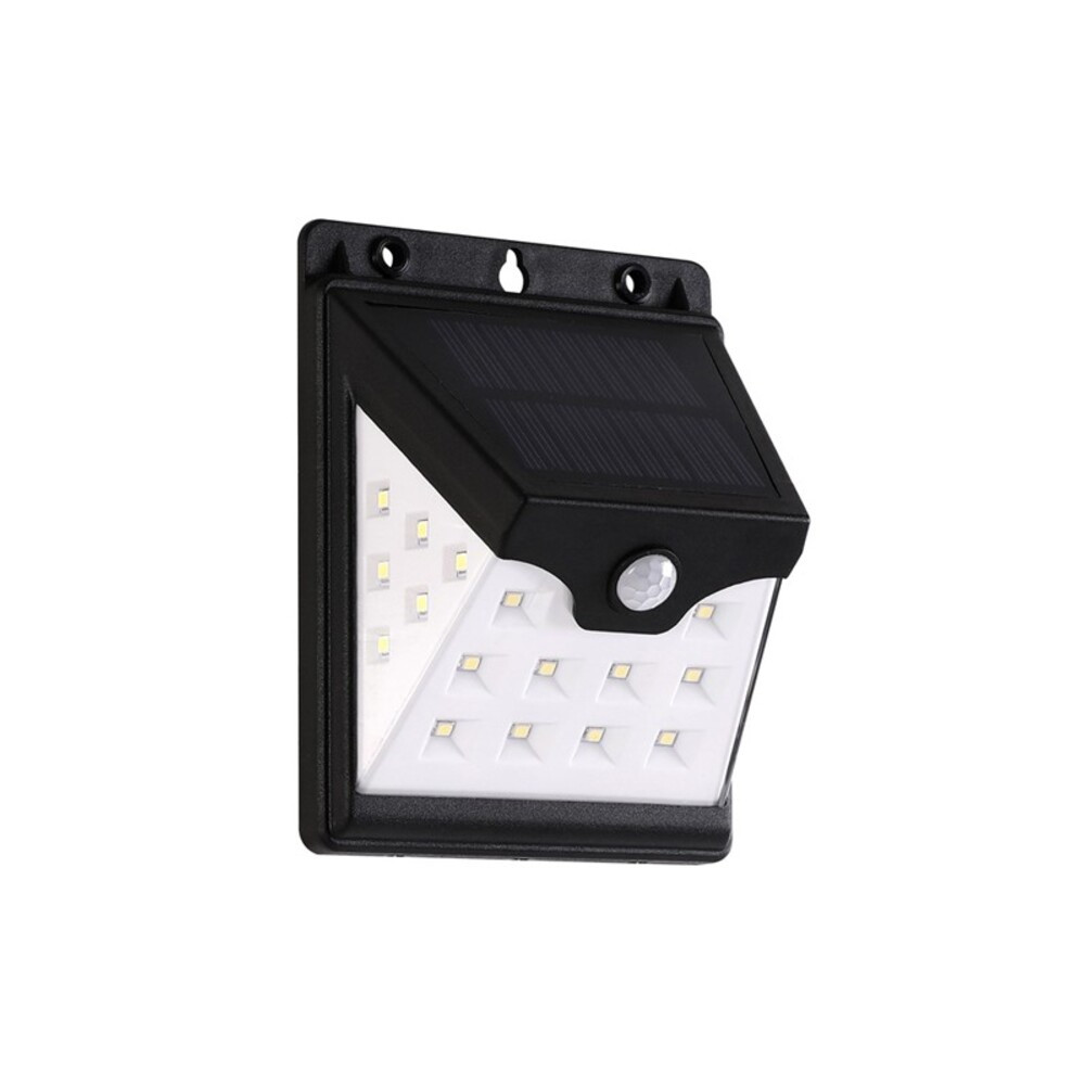 SOLAR LED napelemes reflektor SOLIGHT W 1W 110lm 6400K (hideg fehér) mozgásérzékelővel és alkonykapcsolóval 18650 3,7V 1200mAh IP44 fekete 3210180 VITO