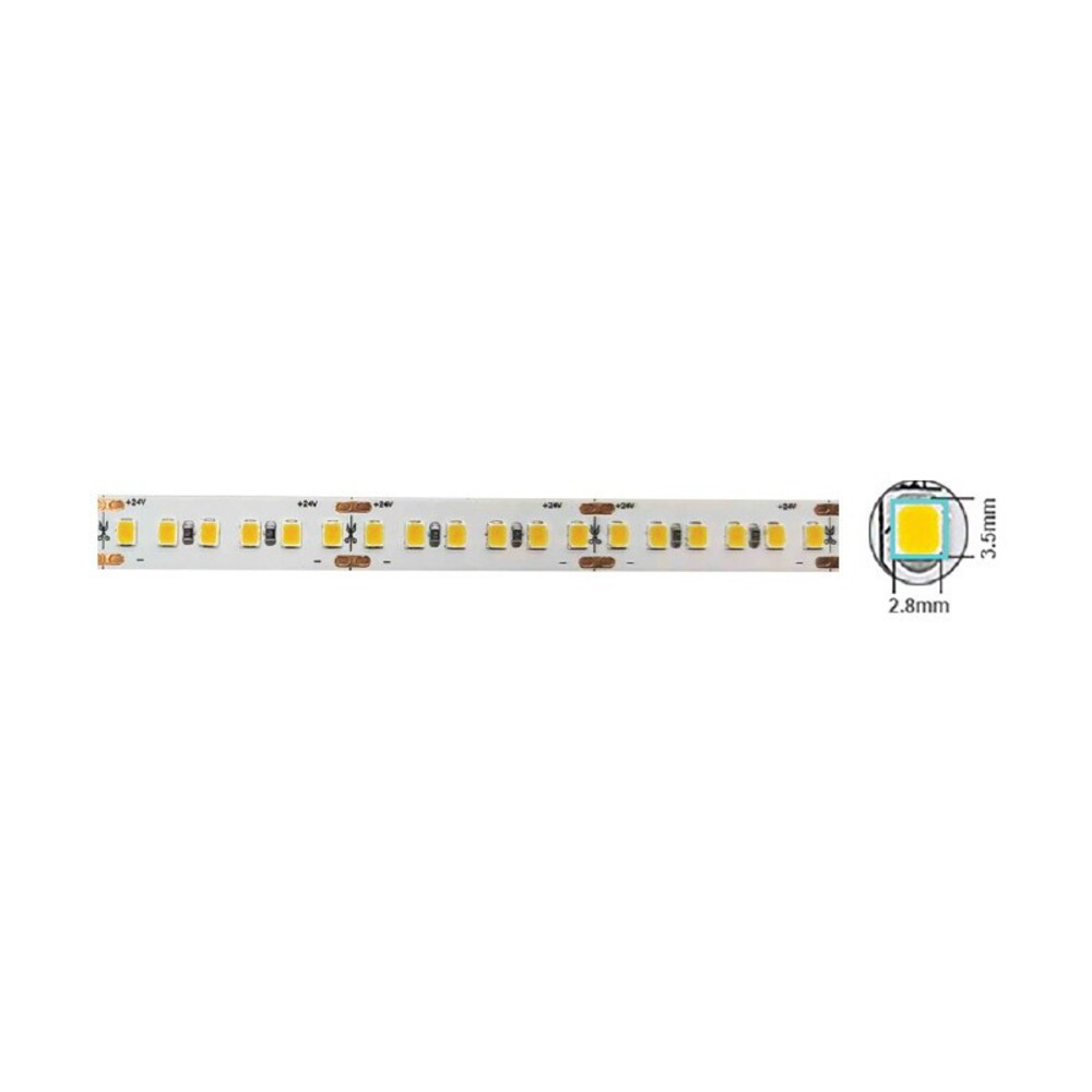 SMD LED szalag LEDStrip+ 12V 180x2835 18W/m 3000K (meleg fehér) 1840lm/m IP20 3m öntapadó 10mm 5m/tekercs vágási egység: 1,67cm 5540420 VITO