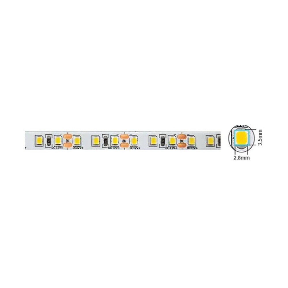 LED szalag LEDStrip+ 24V 120x2835 9.6W/m 3000K 980lm/m IP20 3m Tape 8mm 5m/tekercs vághatóság 5cm 5540460 VITO