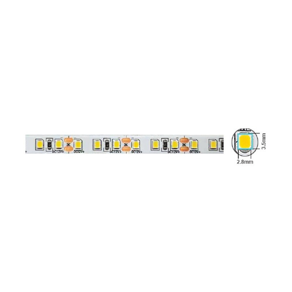 SMD LED szalag LEDStrip+ 24V 120x2835 9.6W/m 6000K 980lm/m IP20 3m ragasztó 8mm 5m/tekercs vágási egység 5cm 5540480 VITO