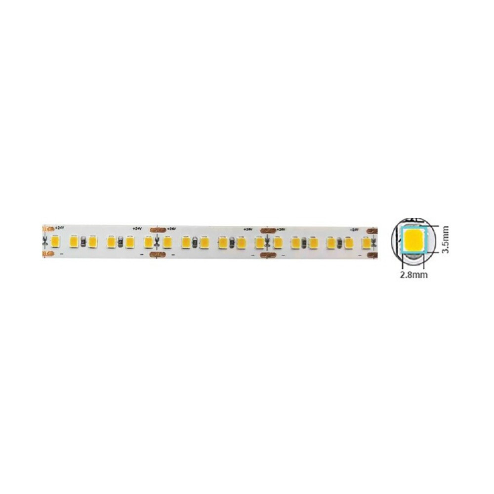 SMD LED szalag LEDStrip+ 24V 180x2835 18W/m 3000K 1840lm/m IP20 3m ragasztószalag 10mm 5m/tekercs vághatóság 3,33cm 5540620 VITO