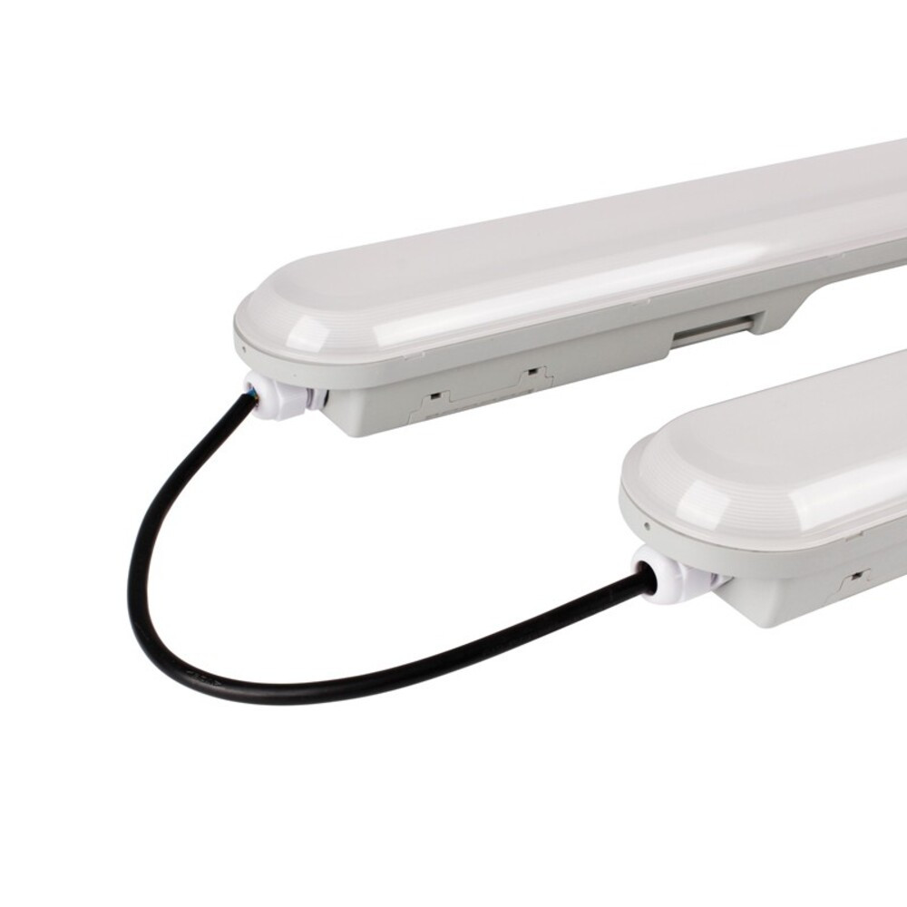 LED vízálló lámpatest 55w 150cm - összeköthető, 4000K, természetes fehér, 6050 lm, szürke/fehér, IP65, Optonica, 16704