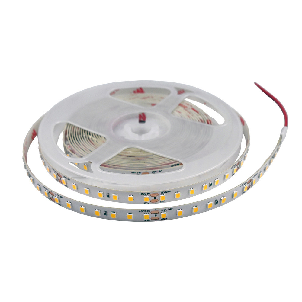 LED szalag 2835 24v 10w/m 126LED/m, 3000K, meleg fehér, dimmelhető, 1300 lm, Optonica, 4873