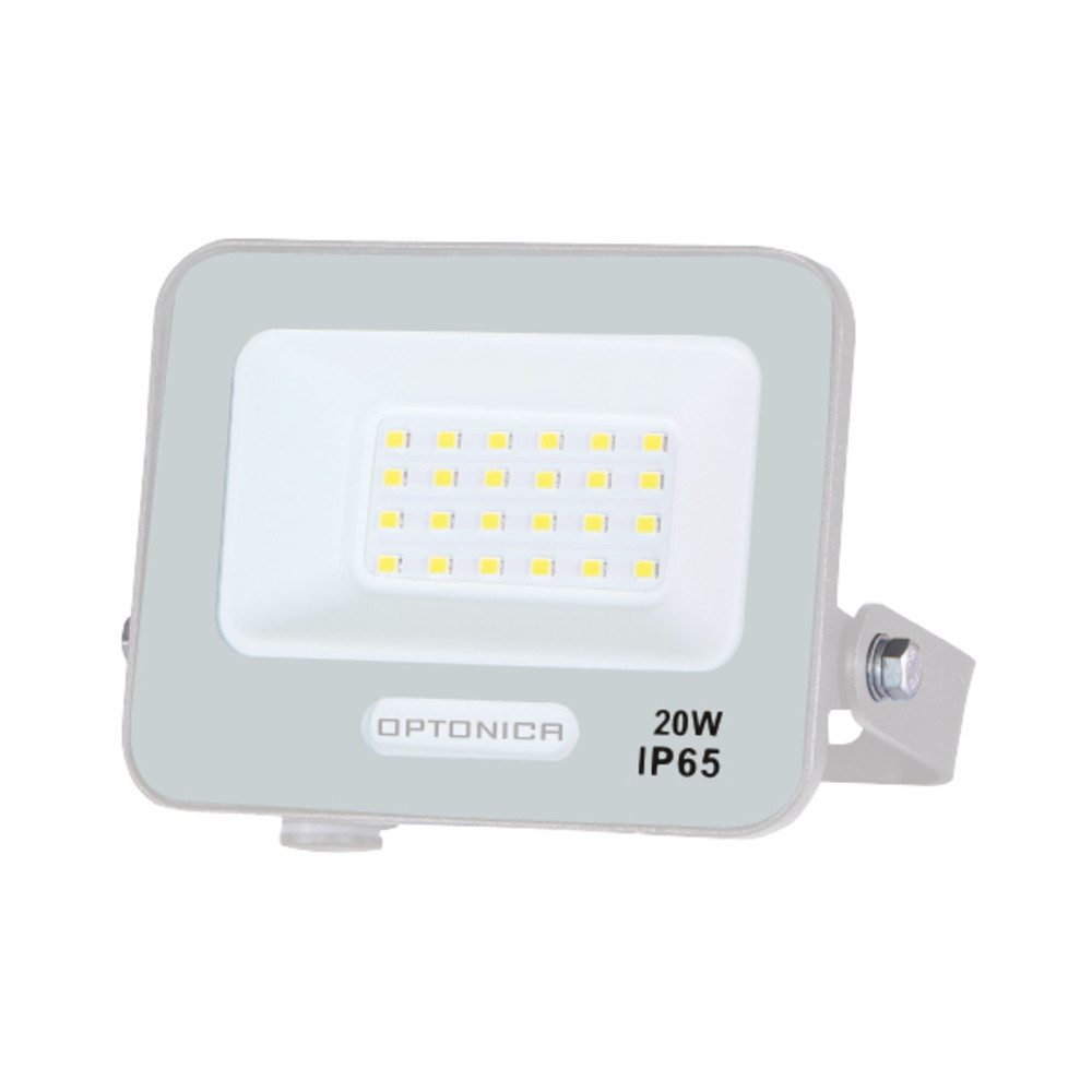 LED smd reflektor fehértel, IP65-ös kivitelben, 15 cm-es kábellel, 20W, 4000K, természetes fehér, 1800 lm, Optonica, 15805