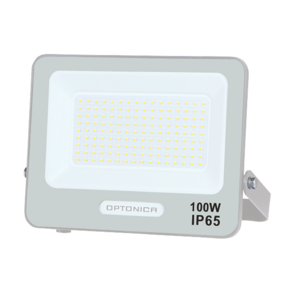 LED smd reflektor fehértel, IP65-ös kivitelben, 15 cm-es kábellel, 100W, 4000K, természetes fehér, 9000 lm, Optonica, 15814