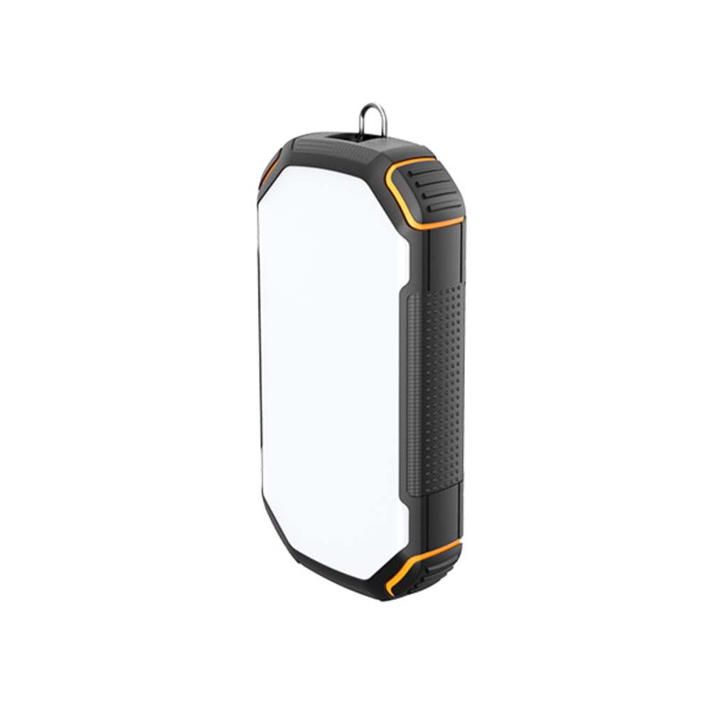 Power bank 20000mah 3.7v napelemes: 1.2w fekete + narancs LED: 4w, fekete/narancs, Optonica, 7692