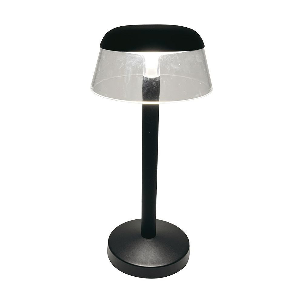 Újratölthető asztali design lámpa, 3w, CCT, 110lm, 120°, fekete, V-TAC, 23685