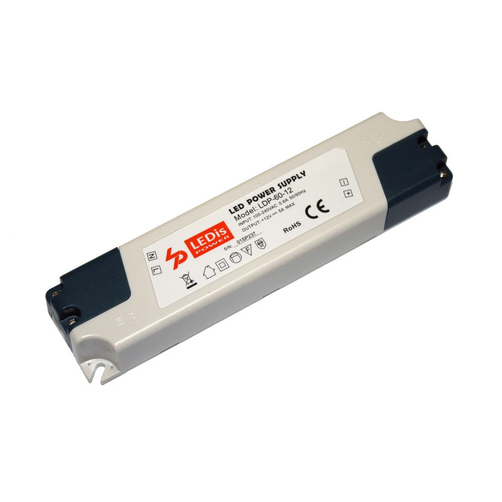 LEDis sorkapcsos LED tápegység, 12V / 60W