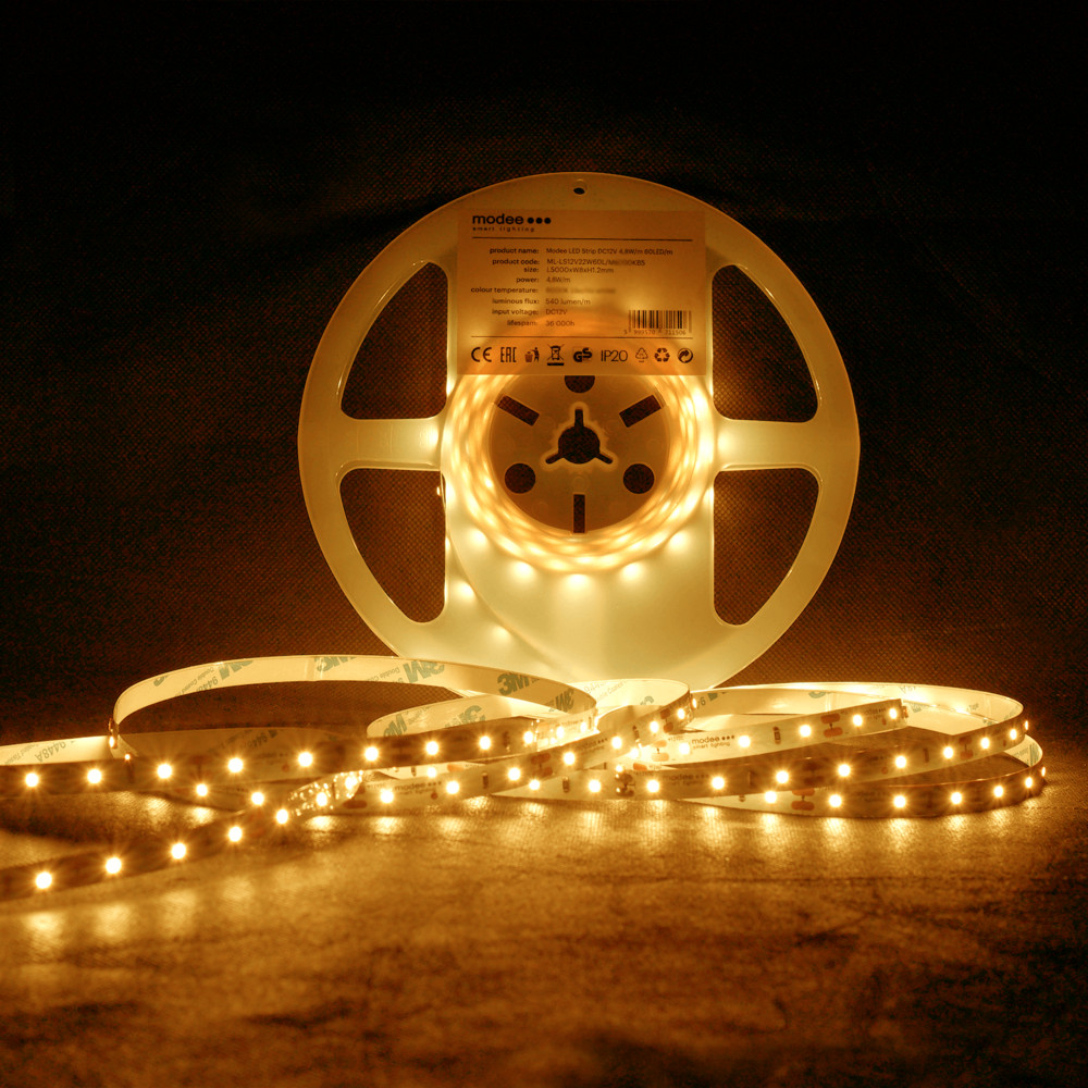 Modee LED Szalag Szilikon DC12V 4,8W/m 60LED/m 8mm IP65 2700K (540 lumen/m) B5