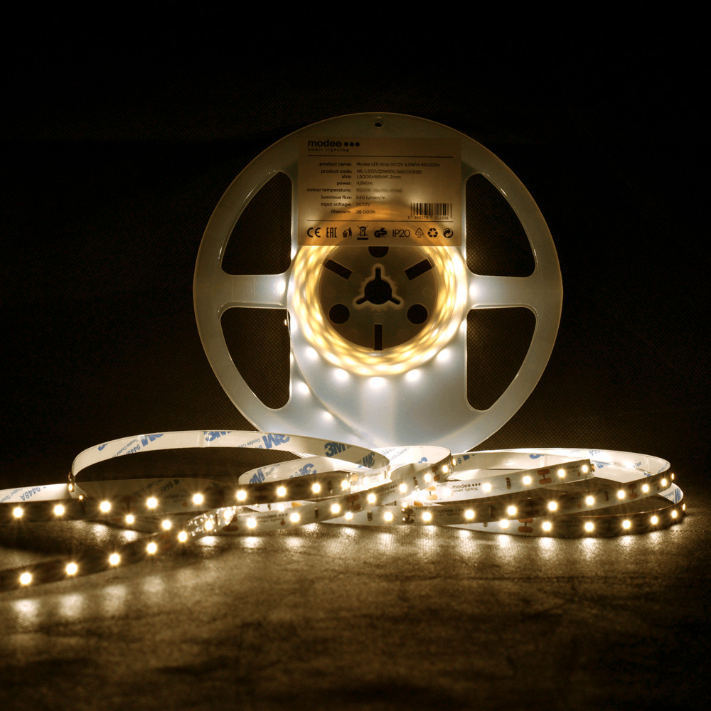 Modee LED Szalag Szilikon DC12V 4,8W/m 60LED/m 8mm IP65 4000K (540 lumen/m) B5