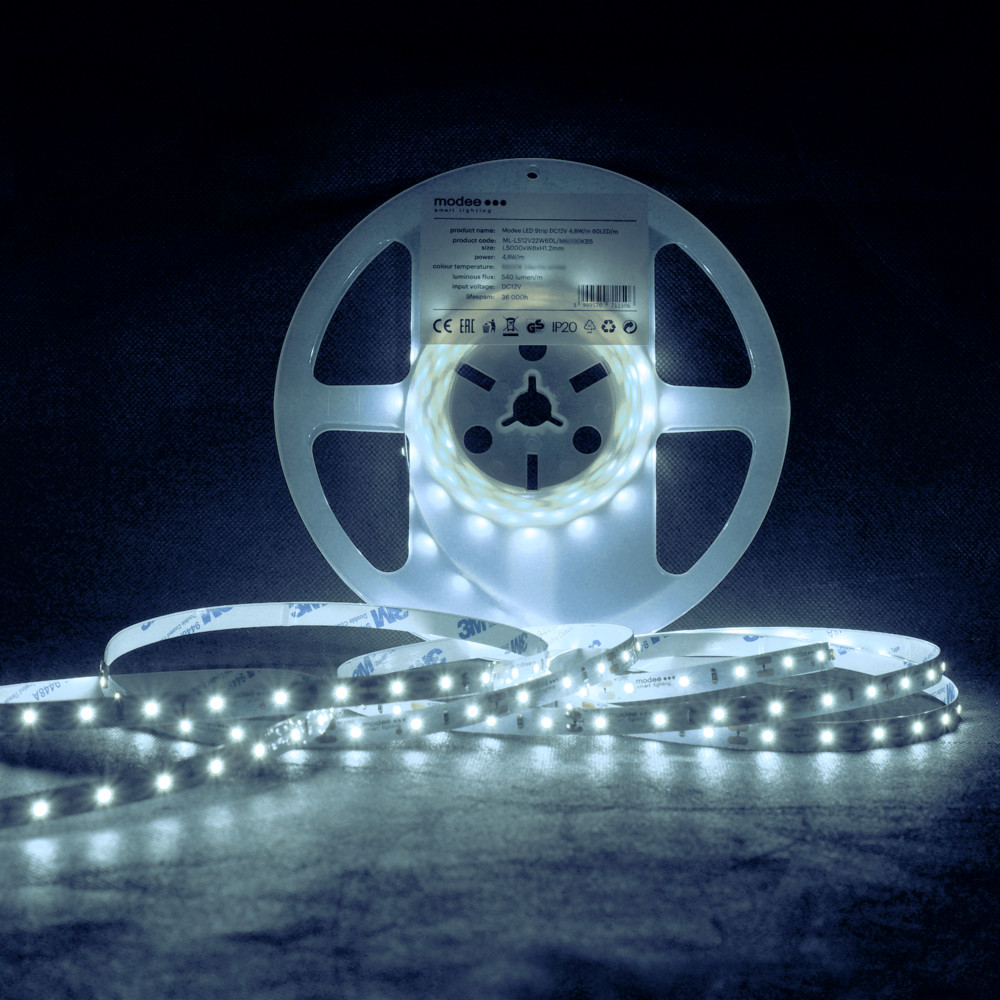 Modee LED Szalag Szilikon DC12V 4,8W/m 60LED/m 8mm IP65 6000K (540 lumen/m) B5