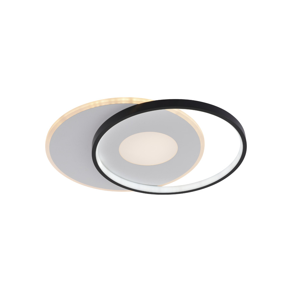 LED mennyezeti lámpa CCT 54w fehér+fekete szabályozható + távirányító, dimmelhető, 4120 lm, Optonica, 19011