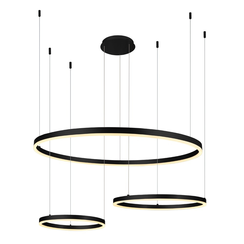 LED függesztett lámpa 70w homokfekete, 3000K, meleg fehér, 5600 lm, Optonica, 19034