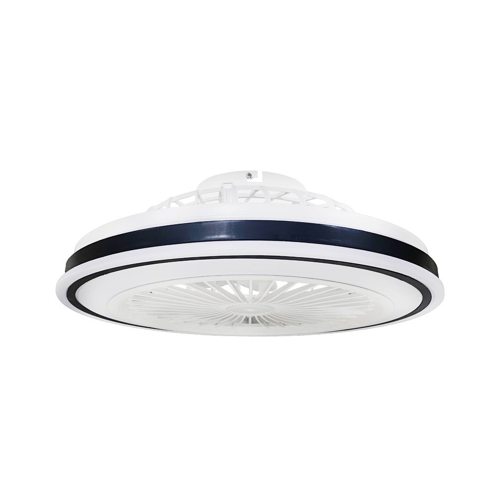 LED mennyezeti ventilátor 36w/3CCT fehér/fekete + távirányító, dimmelhető, 2880 lm, fekete/fehér, Optonica, 19107