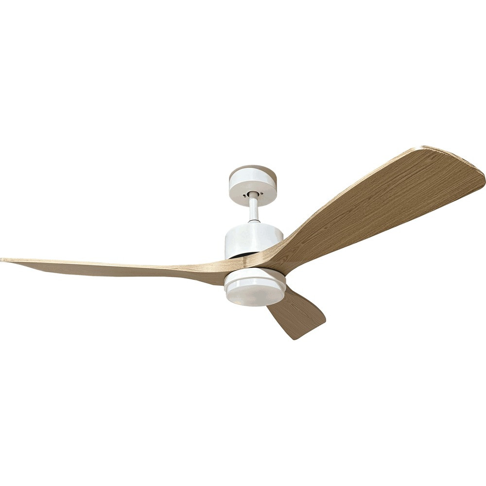 LED ventilátor mennyezeti 18w/3CCT fehér fa + távirányító, 1440 lm, Optonica, 19108