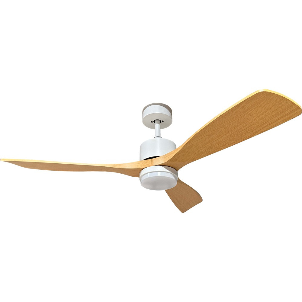 LED ventilátor mennyezeti 18w/3CCT fehér fa + távirányító, 1440 lm, Optonica, 19109