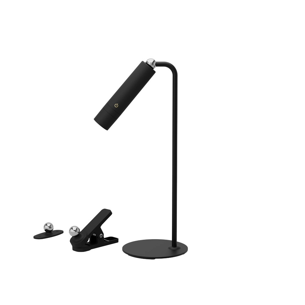 LED asztali lámpa, multifunkciós, vezeték nélküli, 3w, 4000k, fekete színben, természetes fehér, dimmelhető, 240 lm, Optonica, 272