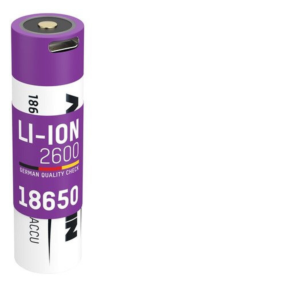 ANSMANN 18650 Li-ion 2600mAh védett akkumulátor USB töltéssel