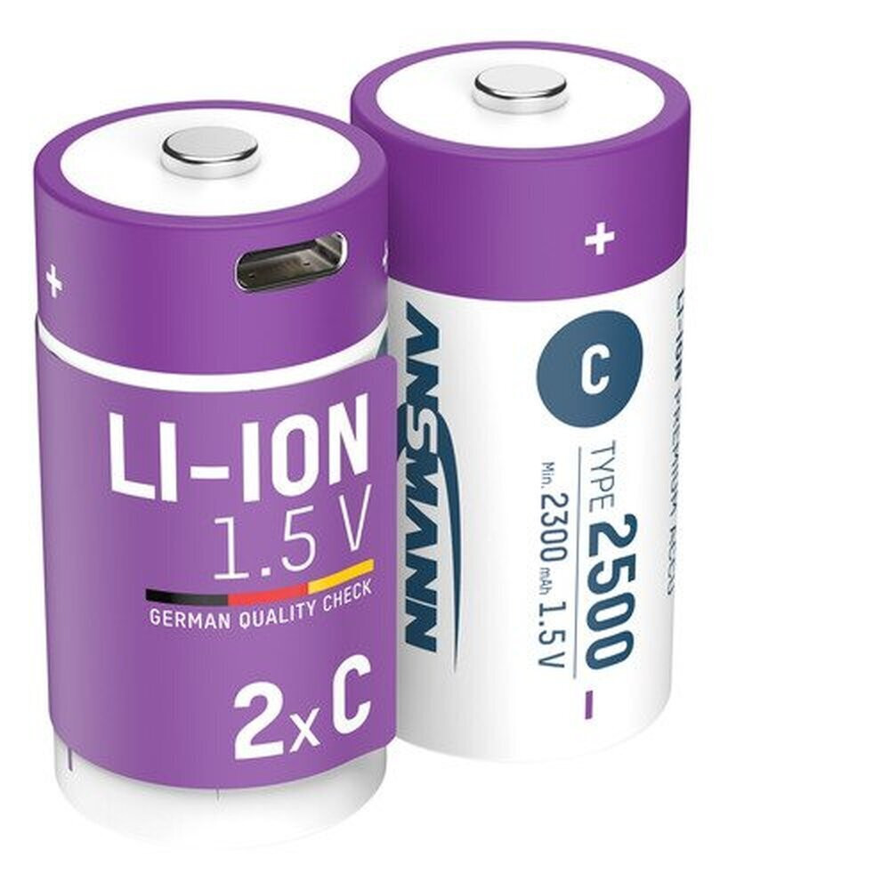 ANSMANN Li-ion baby akkumulátor 2500mAh USB-C 2db/csomag