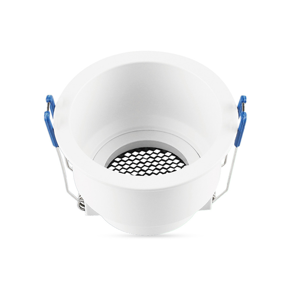 LED spotlámpa keret kerek, méhsejt diffúzorral, GU10, fehér, V-TAC, 23761