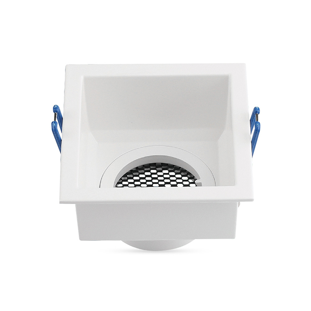 LED spotlámpa keret négyzet alakú, méhsejt diffúzorral, GU10, fehér, V-TAC, 23763