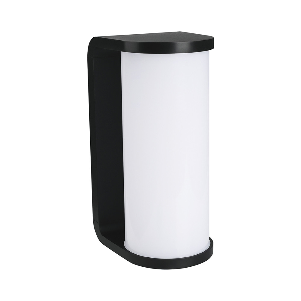 Kültéri LED fali lámpa modern, 12w, CCT, 1760lm, 190°, fekete, CRI>80, IP65, V-TAC, 23758