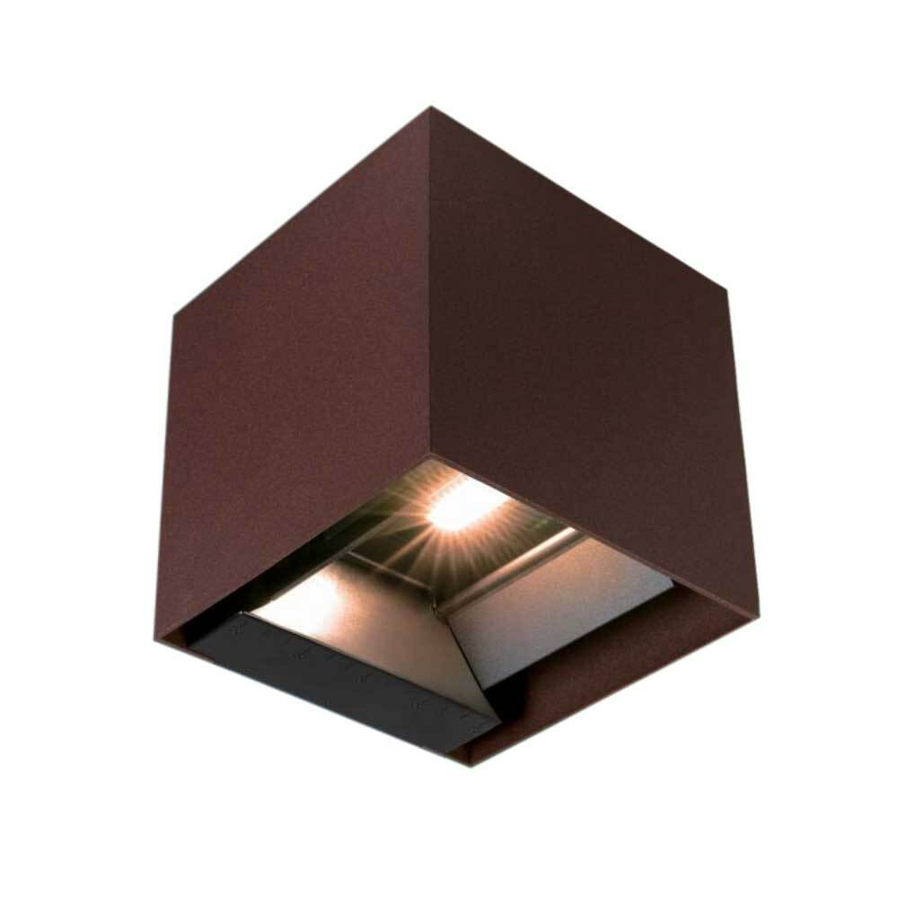 Szolár LED fali lámpa mozgásérzékelővel, CCT, 800lm, 90°, corten, IP65, V-TAC, 23824