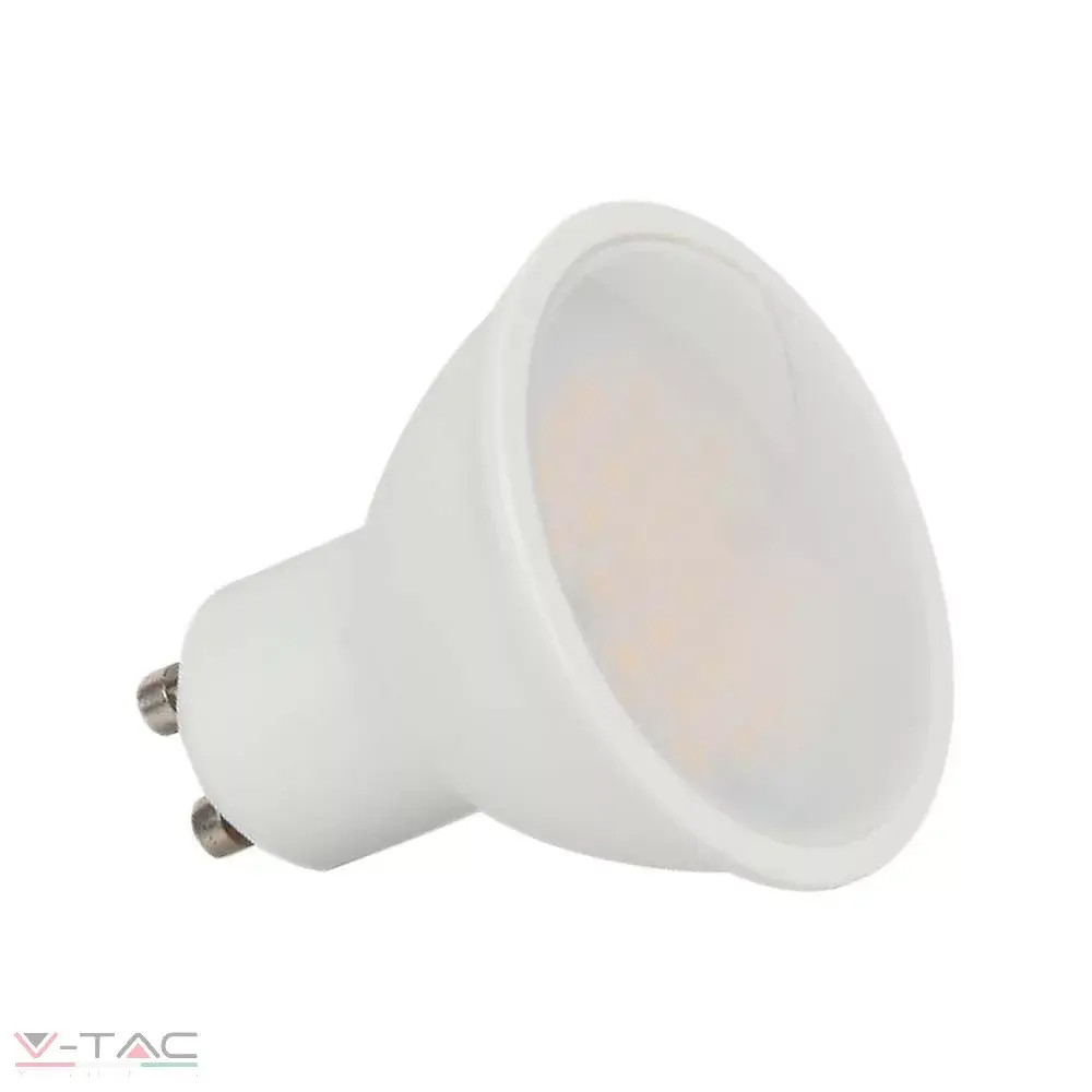 LED spot égő, 2,9w, 4000K, természetes fehér, 250lm, GU10, 100°, fehér/tejfehér búra, CRI>80, V-TAC, 212988