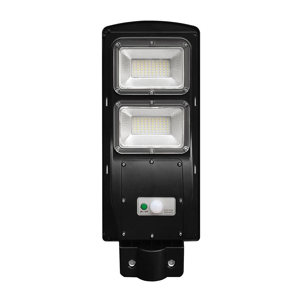 Szolár LED utcai lámpa, 6000K, hideg fehér, 1000lm, 120°, fekete, IP65, V-TAC, 98417