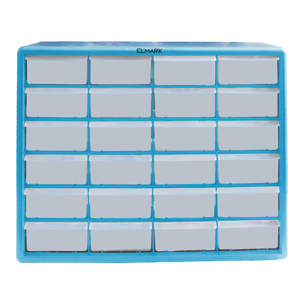 ELMARK MŰANYAG TÁROLÓDoboz 24DRAWERS 50X16X39cm NEM CSAVAROS