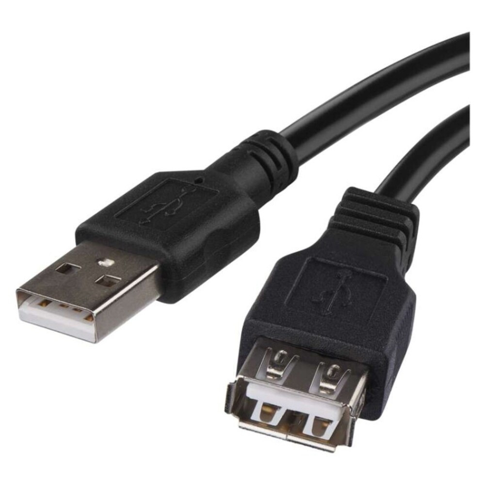 EMOS USB kábel 2.0 A – A/F csatlakozó 2m, fekete, S70201