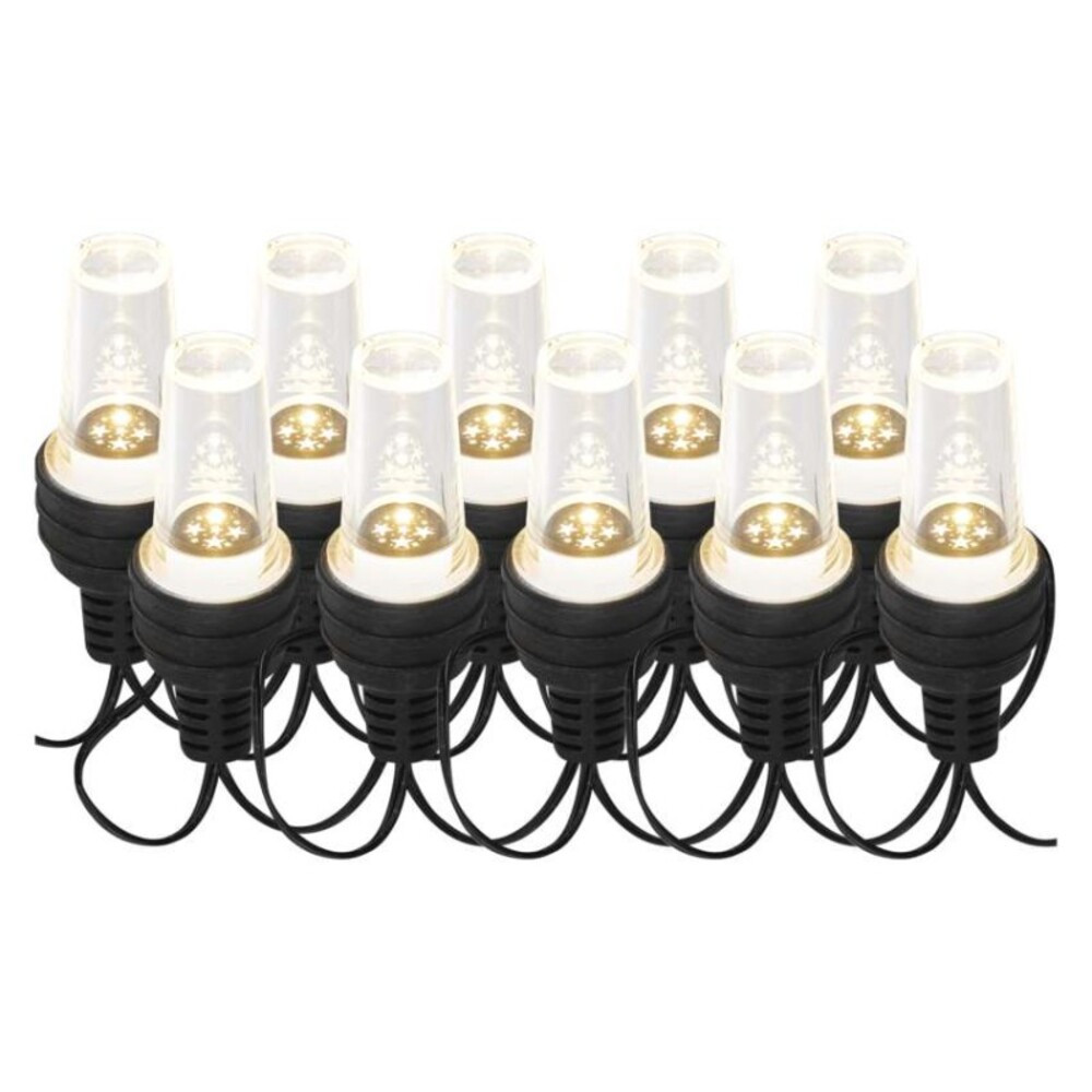 LED fényfüzér – 10x party égő átlátszó, 4,5 m, kültéri és beltéri, hideg fehér, IP44, EMOS, DCPC08